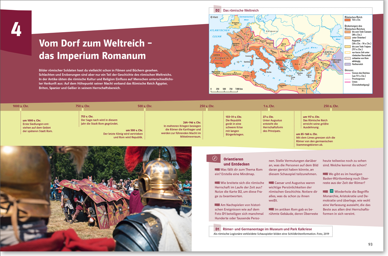 Auftaktdoppelseite aus dem Schulbuch Geschichte und Geschehen