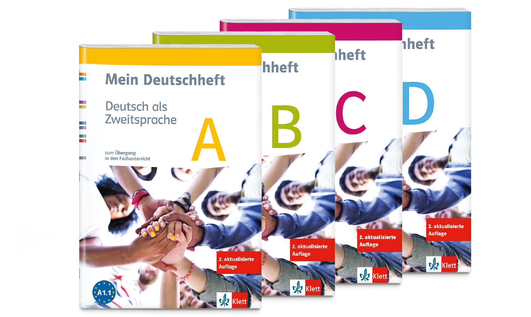 Cover der vier Arbeitshefte Mein Deutschheft