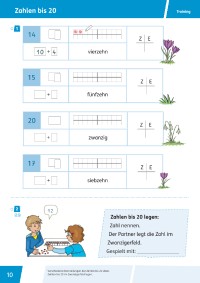 Beispielseite zu 280732: Zahlen bis 20 – Training