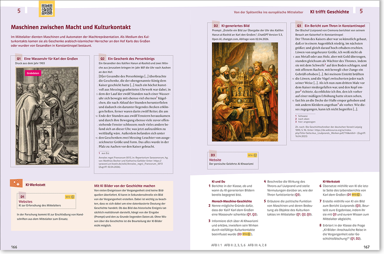 Beispielsonderseite 166/167 aus dem Schulbuch Geschichte und Geschehen